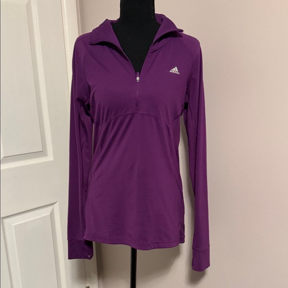 Adidas Women's Violet Long Sleeve Tee - Picture 3 of 4